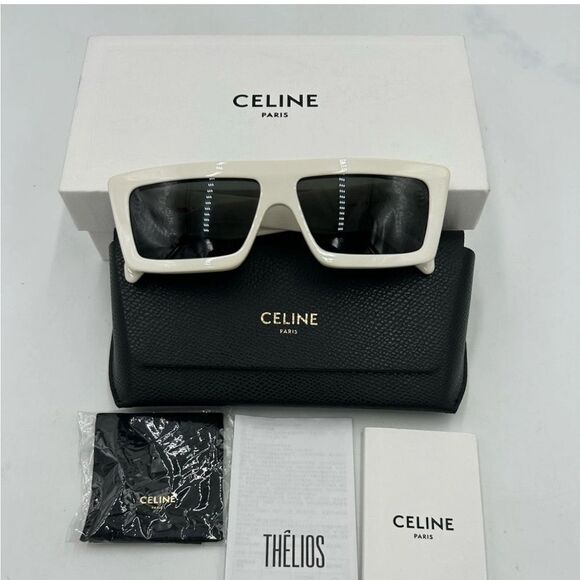 Women’s Celine rectangular acetate sunglasses made in Italy - Picture 1 of 12